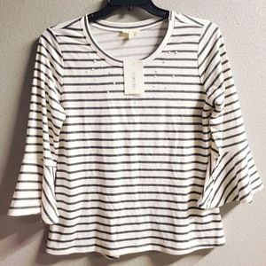 New! Como Blu Striped Top